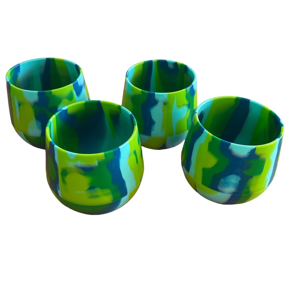 Vibrant Multicolor Silicone Cups Set